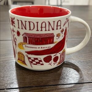 Starbucks Indiana Mug - Red and White Design